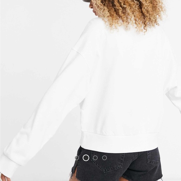 NWOT half button up Weekday Estelle organic cotton sweatshirt - Picture 4 of 4